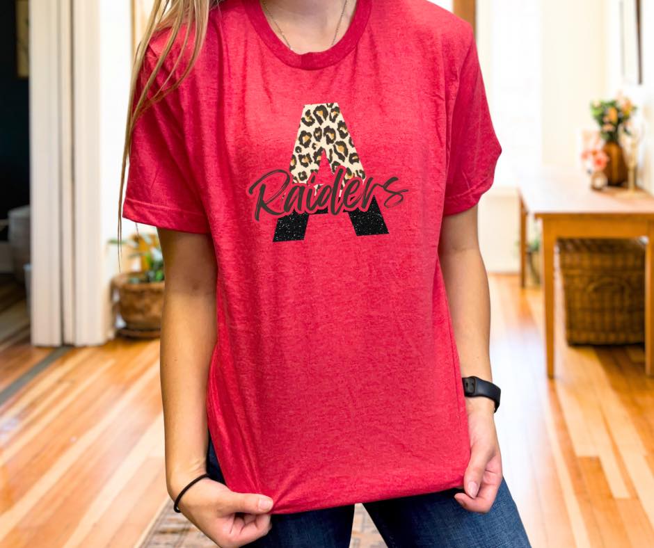 Split A Raiders, tee in toddler, youth, & adult