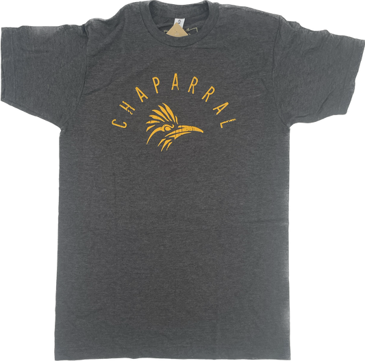 Distressed Roadrunner Head Chaparral in Charcoal