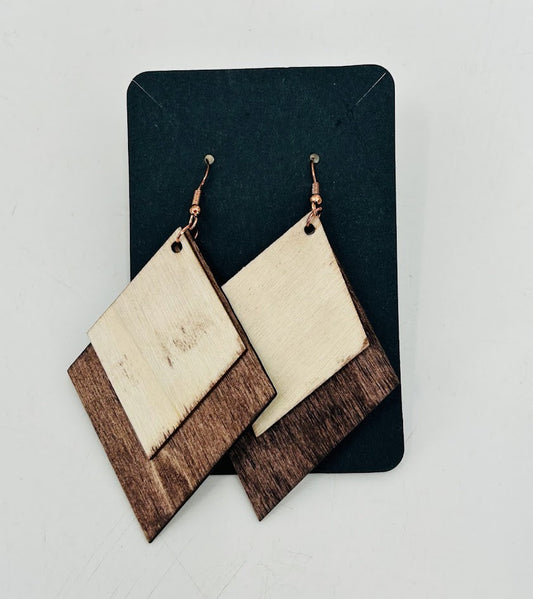Layered Triangle, Em earrings