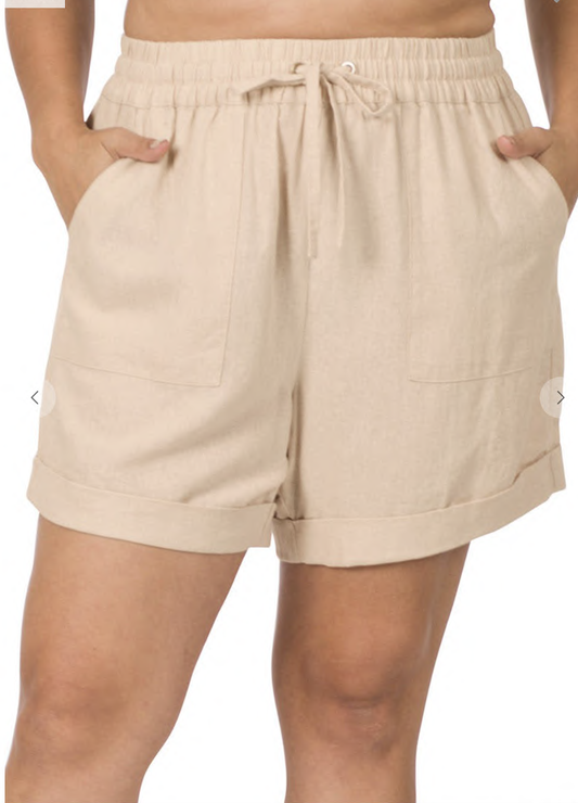 Linen Shorts , in Sand Beige (SWH)