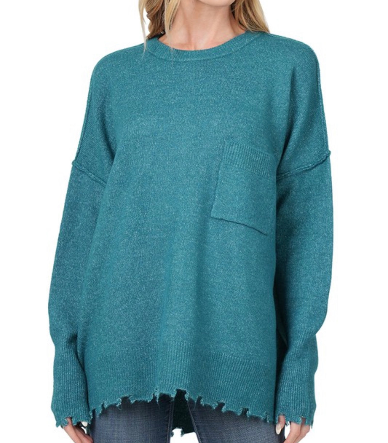 Fancy Fray Sweatshirt in Multiple Colors