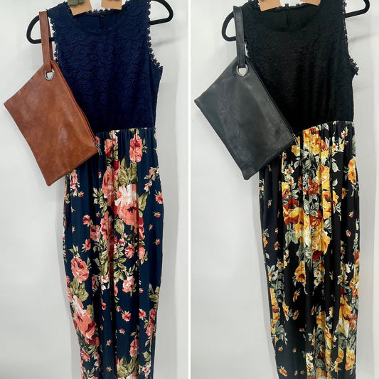 Flower Fields, maxi dress in two colors (SWH)
