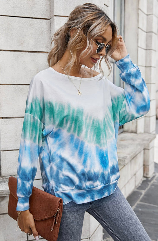 Sun rays, lightweight sweatshirt in teal