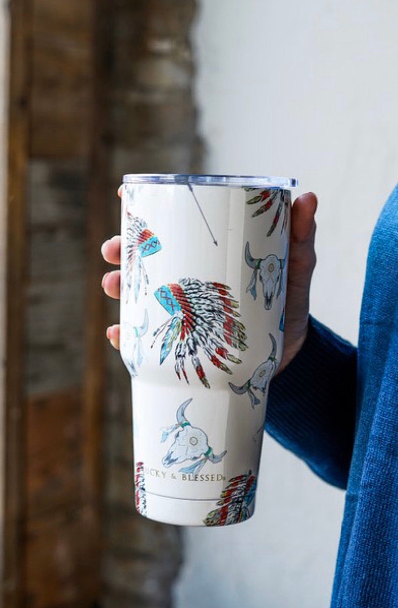 Insulated tumbler, in Head Dress