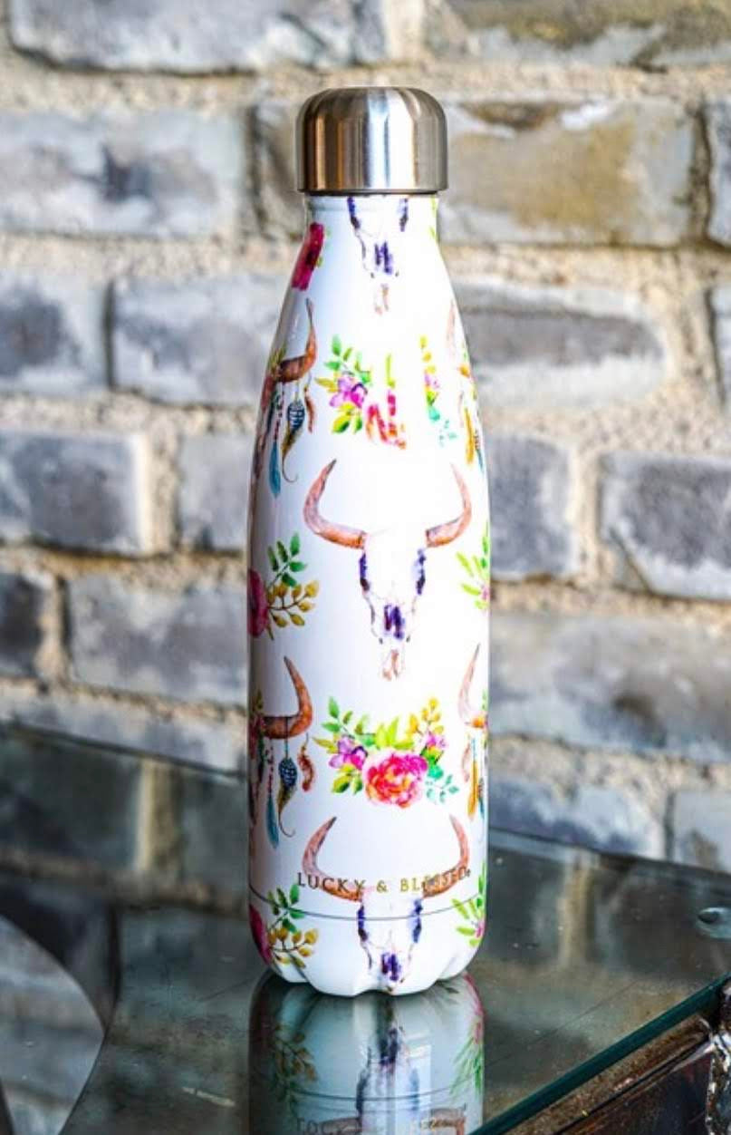 Insulated Bottle, Ivory Bull