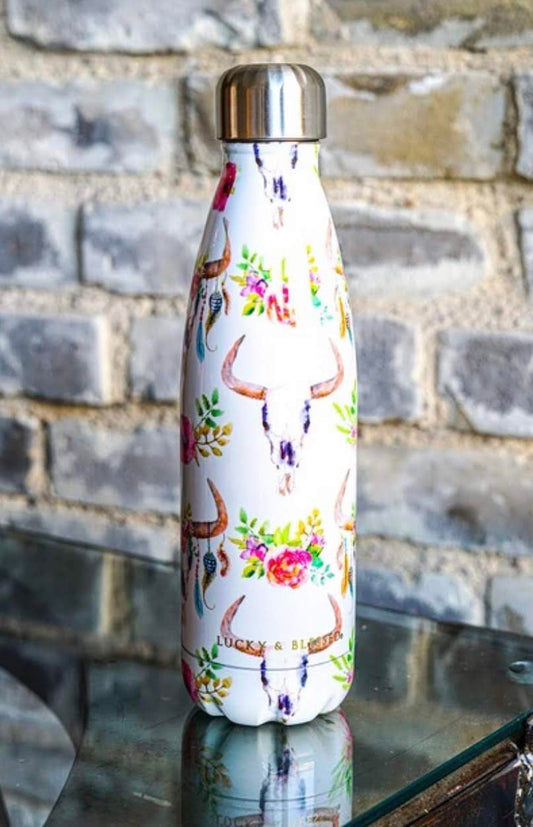 Insulated Bottle, Ivory Bull