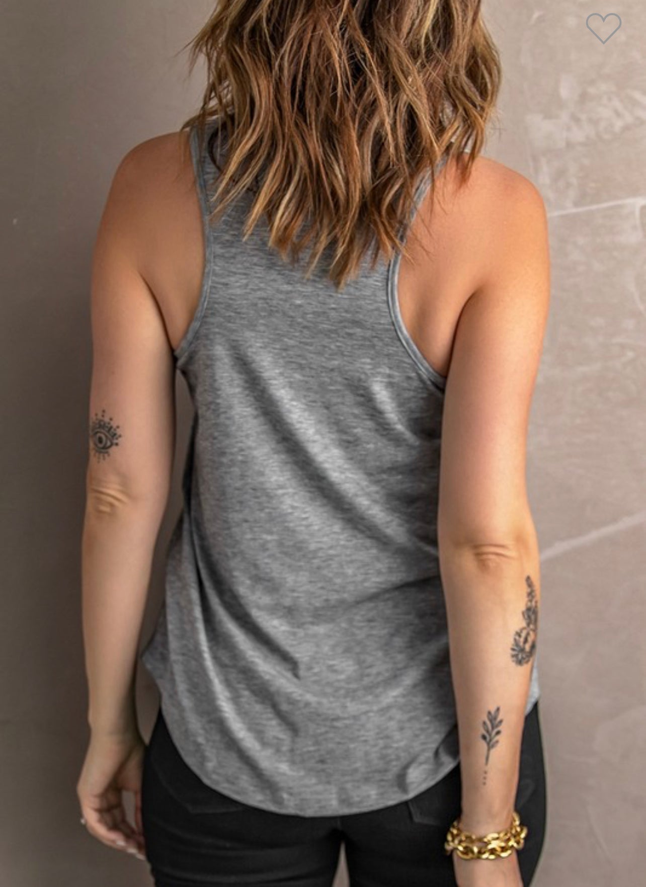 Racerback tank in Grey(SWH)
