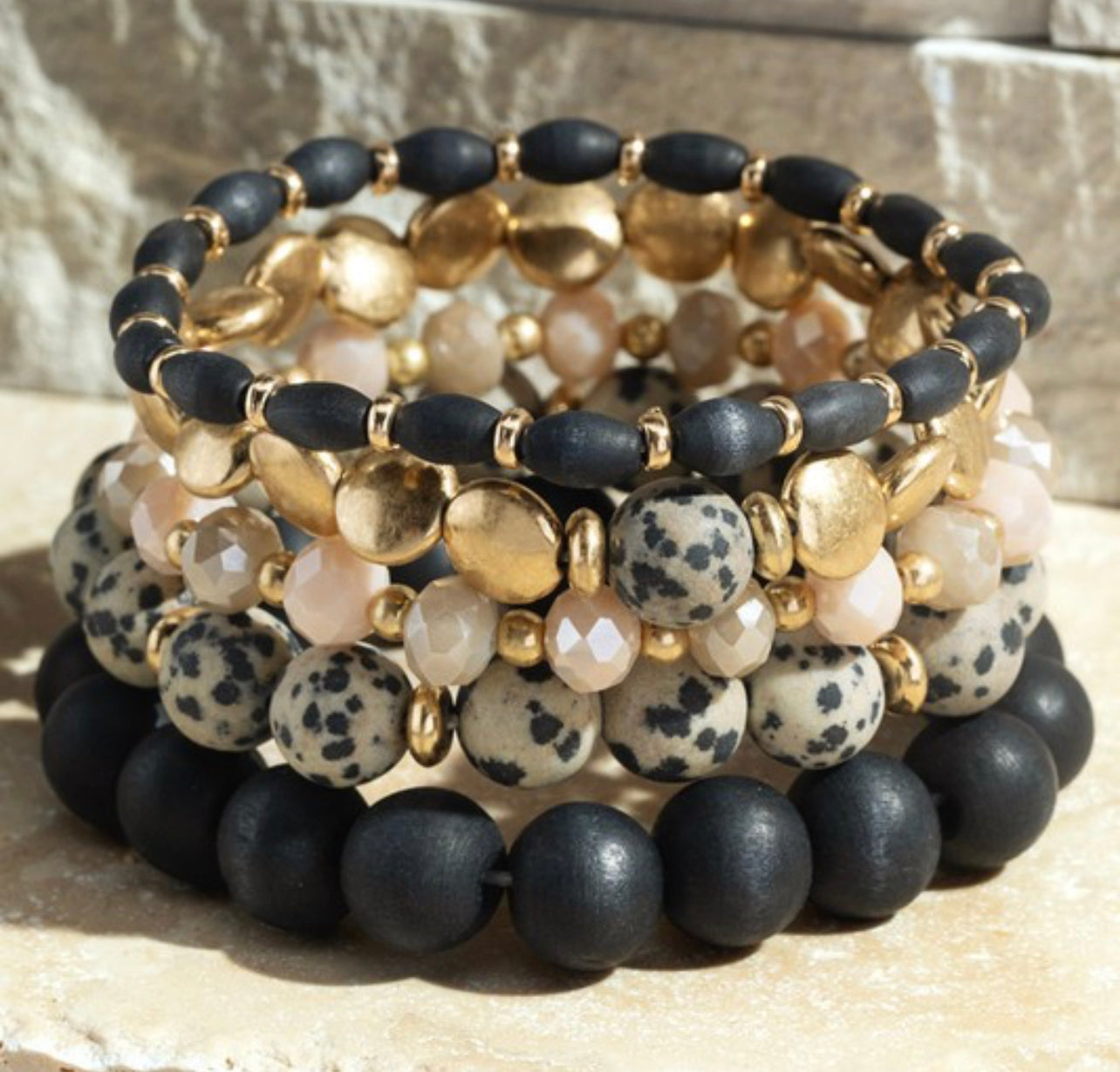 Natural Stack Bracelets in multiple colors