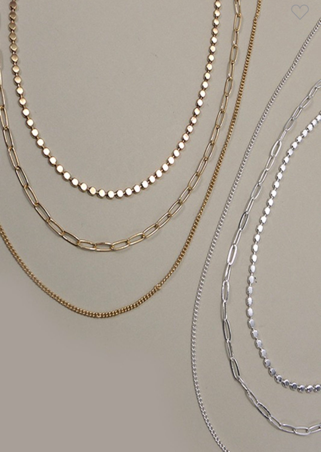 Chained Necklace, in multiple colors