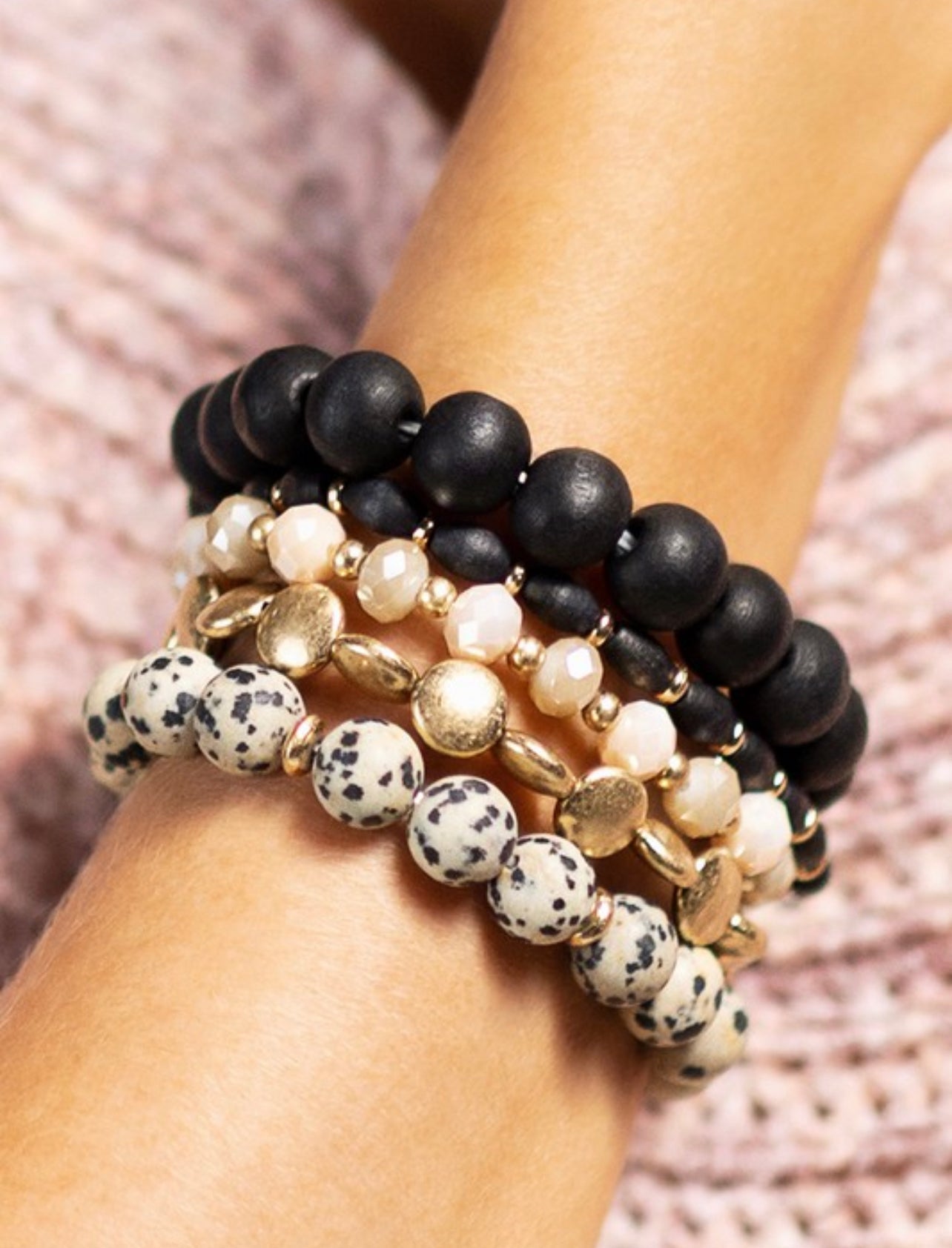 Natural Stack Bracelets in multiple colors