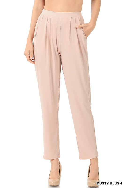 Pleated, Pocketed, Dress Pants