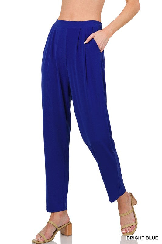 Pleated, Pocketed, Dress Pants