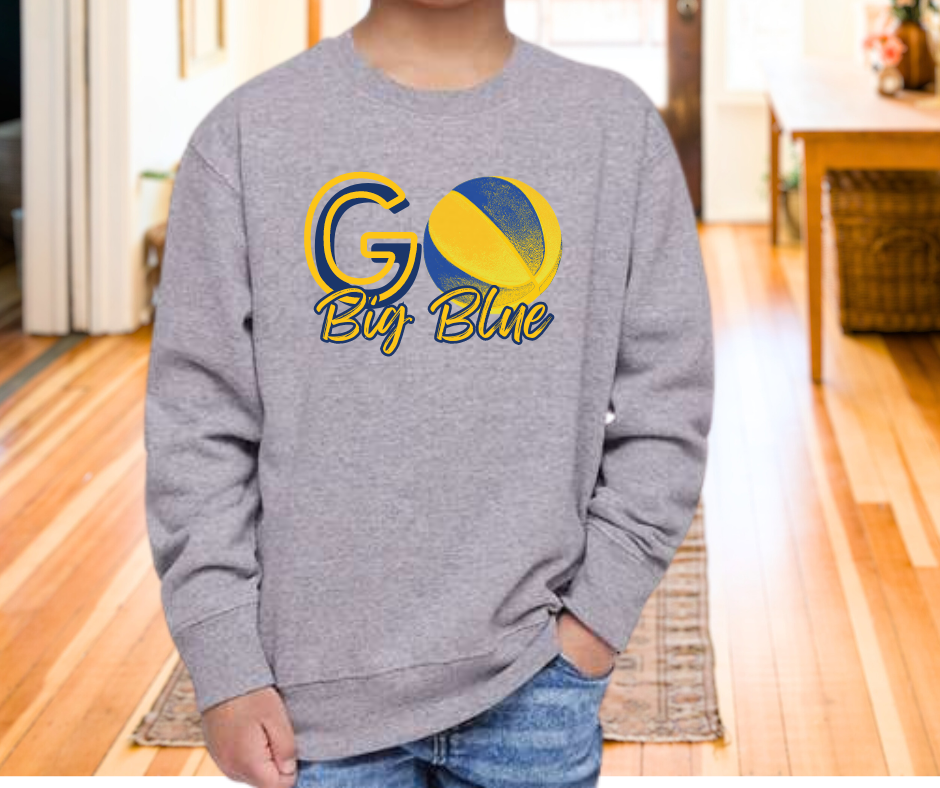 Go Big Blue basketball, in toddler, youth, & adult