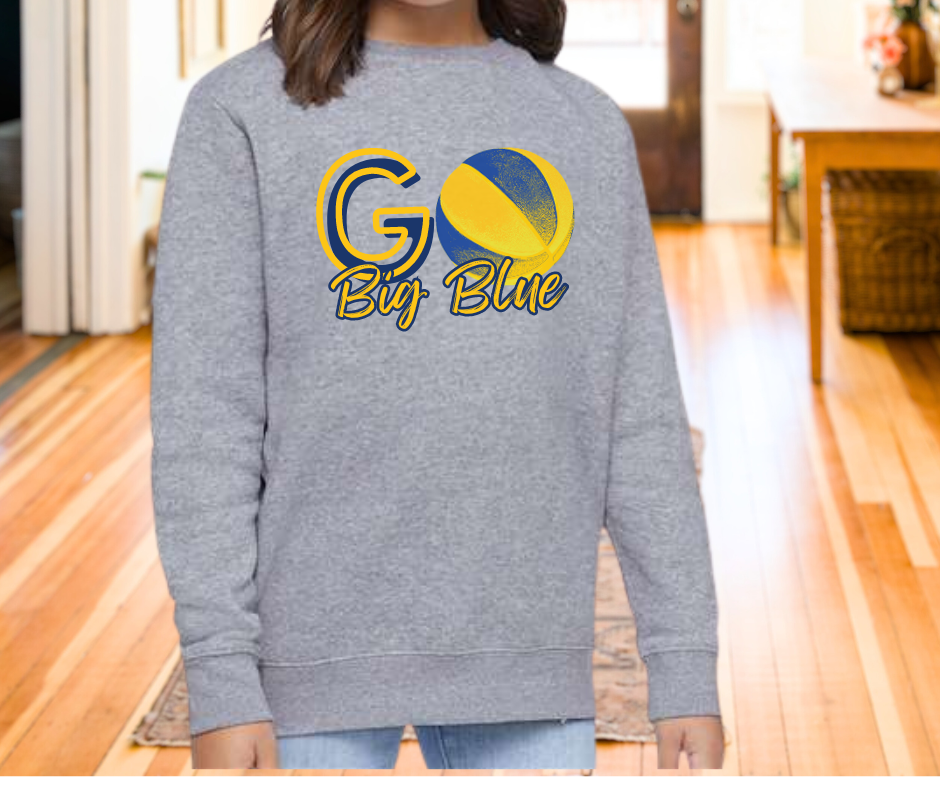 Go Big Blue basketball, in toddler, youth, & adult