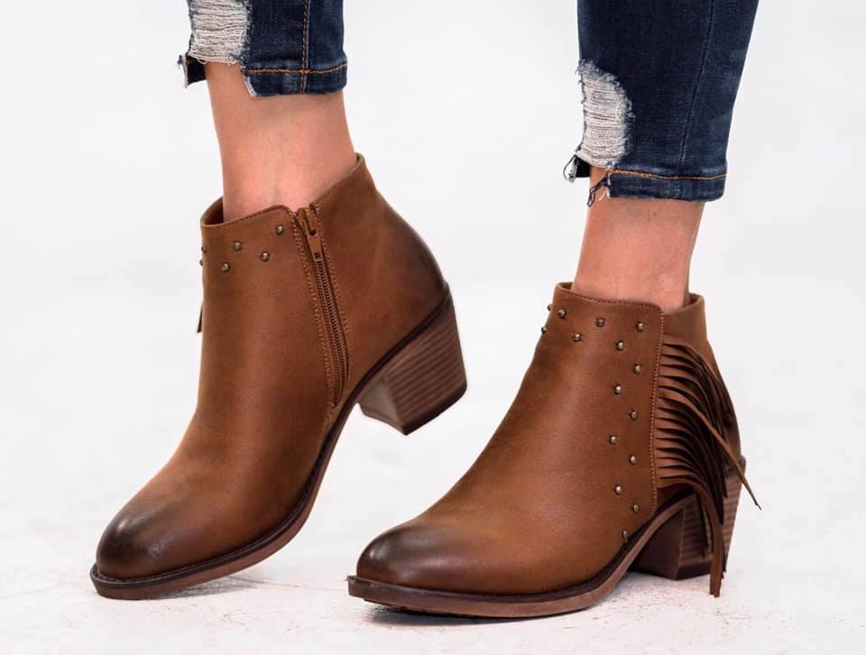 Fringe booties