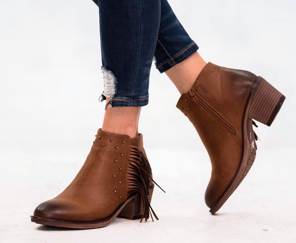 Fringe booties