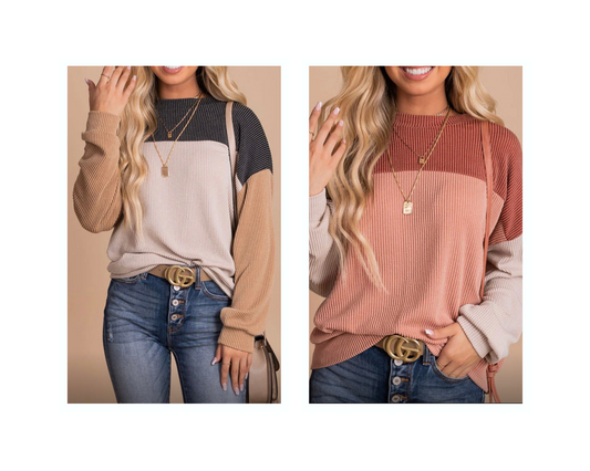 Blocked and Colorful Top