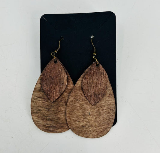 Layered drop, Em earrings