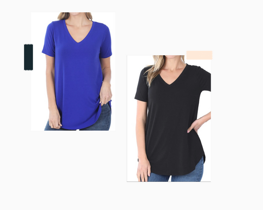 Lightweight Basic V-Neck
