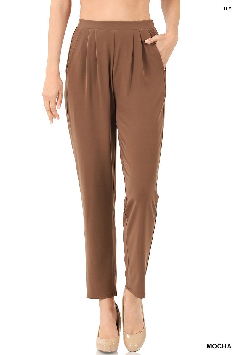 Pleated, Pocketed, Dress Pants