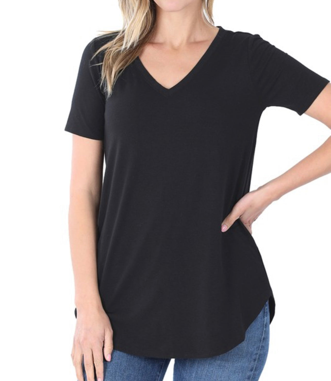 Lightweight Basic V-Neck