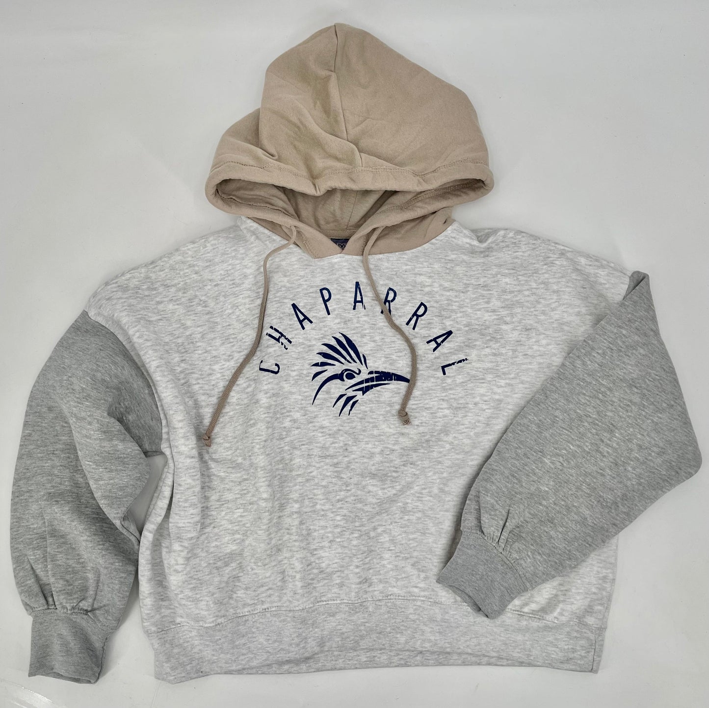 Cropped colorblock hoodie, chaparral