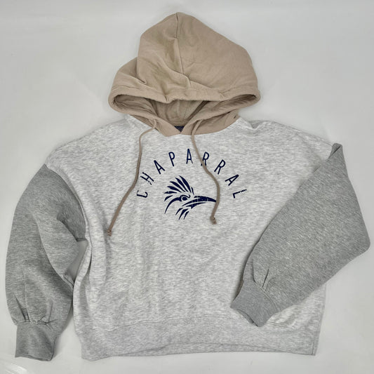 Cropped colorblock hoodie, chaparral